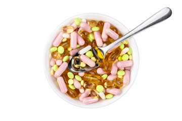 Pills meal / Pills on the plate instead of food