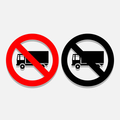 No Truck icons set great for any use. Vector EPS10.