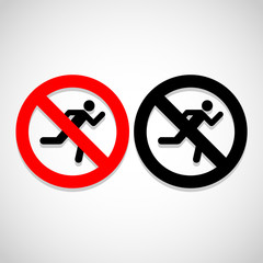 No Run icons set great for any use. Vector EPS10.