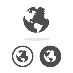 Earth icons set great for any use. Vector EPS10.