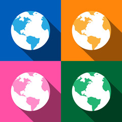 Earth icons set great for any use. Vector EPS10.
