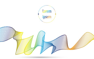 vector abstract line design technology concept background