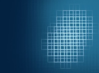 Abstract fractal blue checkered background with copy space