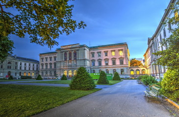 University building, Geneva, Switzerland, HDR