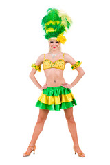 beautiful carnival dancer woman posing