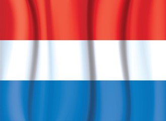 Holland flag, satin curtain wave flag vector