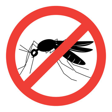 no mosquito sign , stop mosquito sign vector illustration