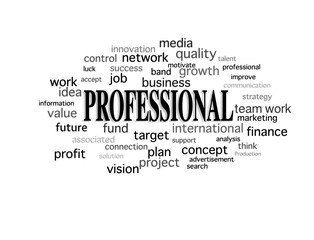 business idea word cloud in isolated background