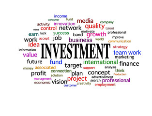 business idea word cloud in isolated background