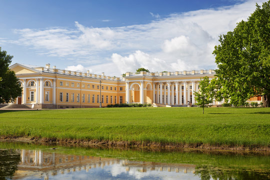The Alexander Palace in Tsarskoye Selo, Pushkin, Russia