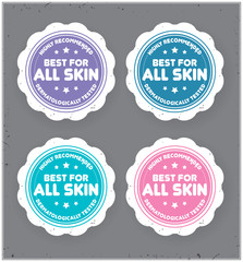 Best For All Skin  sticker. 