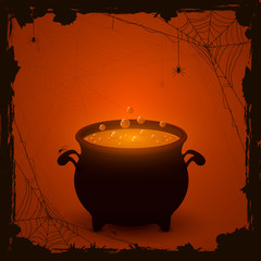 Obraz premium Halloween orange background with potion