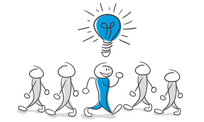 Stick Figure Series Blue