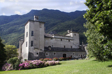 Castle of Issogne from the late 1400's.Aosta Valley, Italy © hberal