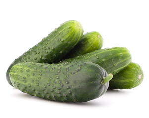 Cucumber vegetable  isolated on white background cutout