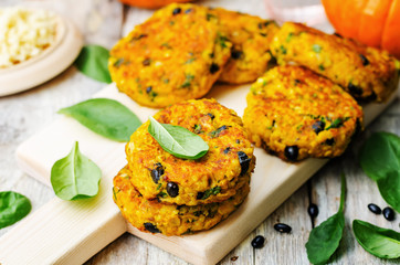 millet black bean pumpkin burgers