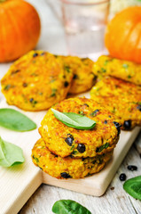 millet black bean pumpkin burgers
