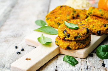 millet black bean pumpkin burgers