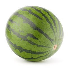 Ripe watermelon isolated on white background cutout