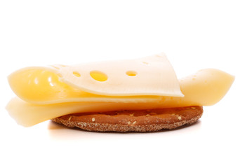 Cheese sandwich isolated on white background cutout