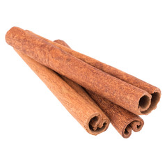 cinnamon stick spice isolated on white background closeup