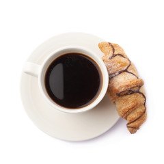 Croissant and cup of coffee