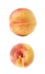 Single ripe nectarine isolated