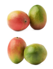 Two mango fruits isolated