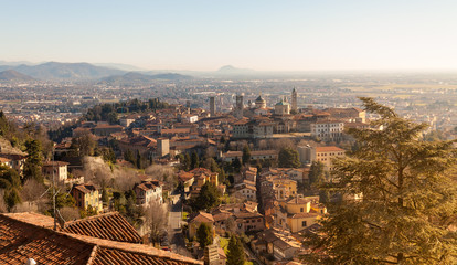 Aerial view of Bergamo