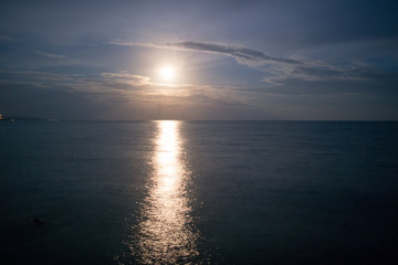Moonlight over the sea