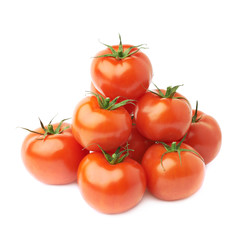 Pile of multiple tomatoes isolated