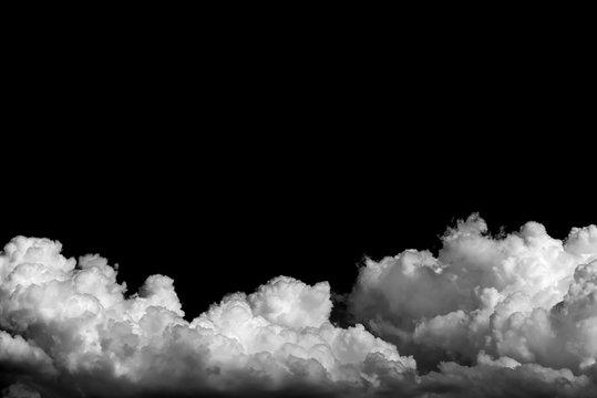 clouds on black background