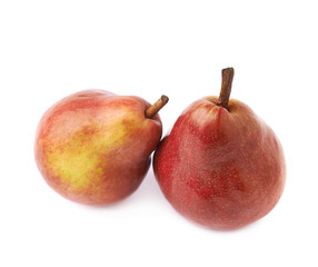 Composition of two red pears isolated