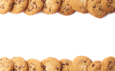 Borders made of cookies isolated