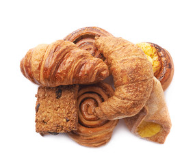 Pile of pastry isolated