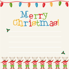 Illustration of christmas greeting card. Vector