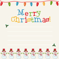 Illustration of christmas greeting card. Vector