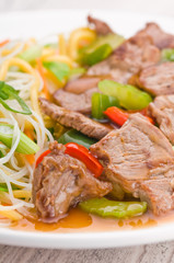 Mongolian Noodles with Beef
