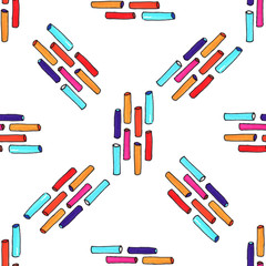 felt sticks colorful seamless pattern
