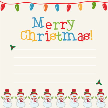 Illustration of christmas greeting card. Vector
