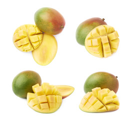 Served mango composition isolated