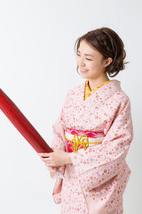 着物を着た女性