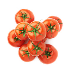 Pile of multiple tomatoes isolated