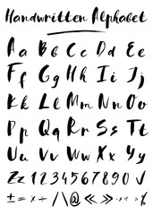Handwritten alphabet