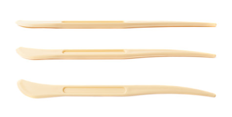 Plastic knife tool isolated