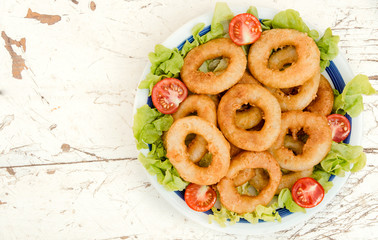 Fried squid rings
