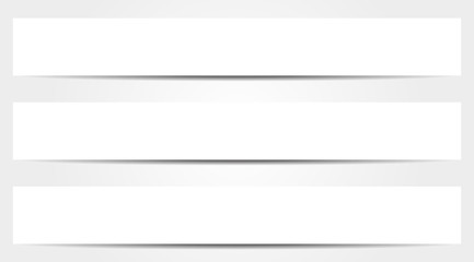 Obraz premium 3 na białym tle pełne banery szablon