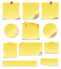 Yellow Sticky Notes. Write your own messages on these sticky notes.