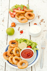 Fried squid rings