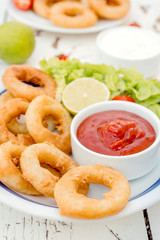 Fried squid rings